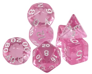 Kit de dados Rosa translúcido