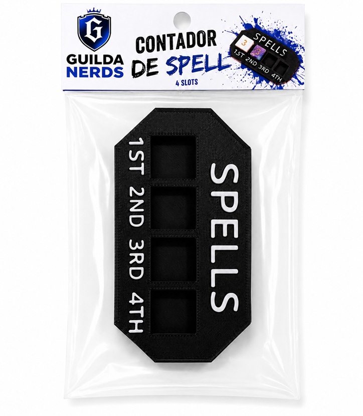 Contador de Spell 3D 4 slots
