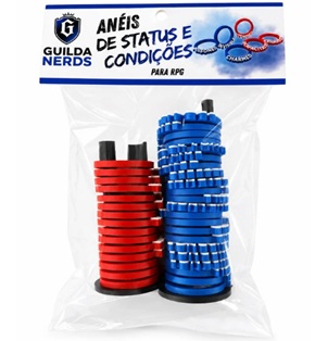 Kit anéis status e condição RPG